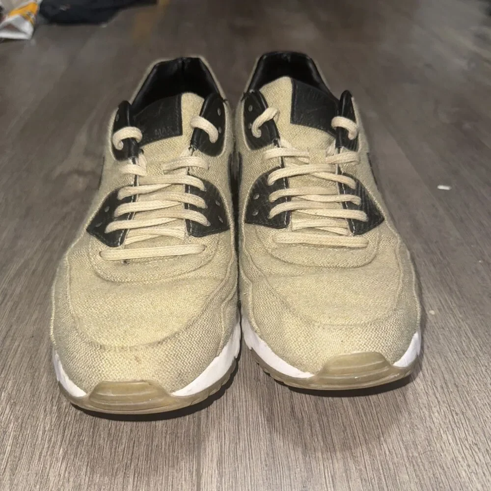 Womens NIKE AIR MAX 90 ULTRA PREMIUM Oatmeal Trainers 859522 100 SZ 9.5